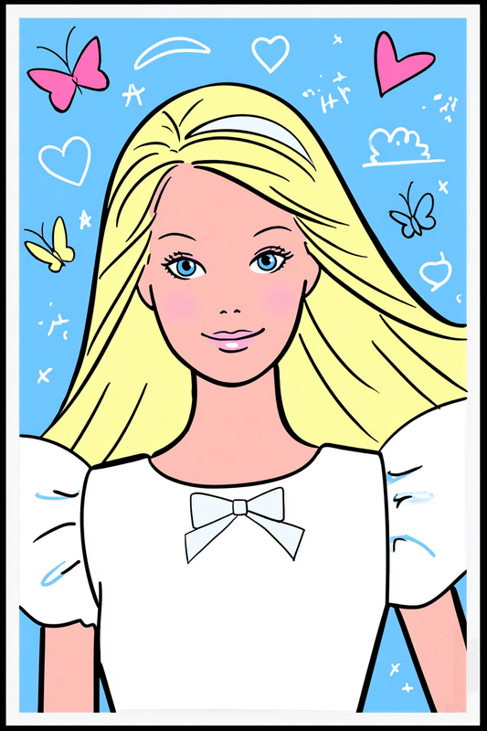 Cute Barbie-Inspired Girl Stickers Aesthetic for Journaling, Scrapbooking & Planners